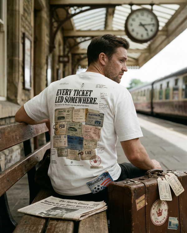 Every Ticket Led Somewhere — Vintage World Cup Travel T-Shirt