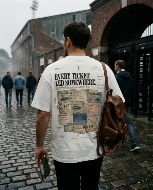 Every Ticket Led Somewhere — Vintage World Cup Travel T-Shirt