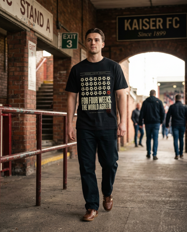 For Four Weeks, The World Agreed — Football Culture T-Shirt | Every Four Years Archive 003