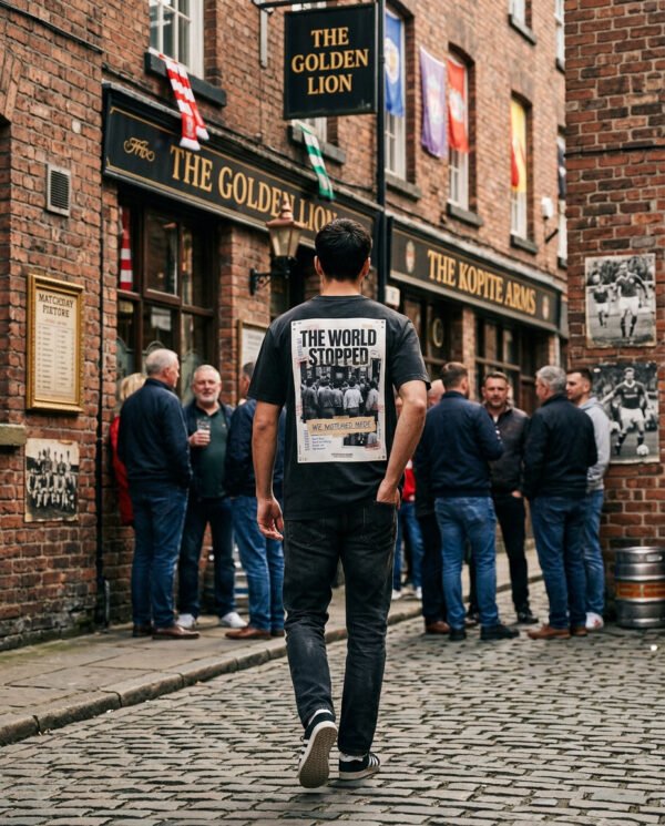 magnific_editorial-fashion-photogr_435yOxV9Aa The World Stopped T-Shirt | Every Four Years Collection | Football Culture Archive Tee | World Cup Inspired Graphic Shirt | Kaiser FC Archive No. 001