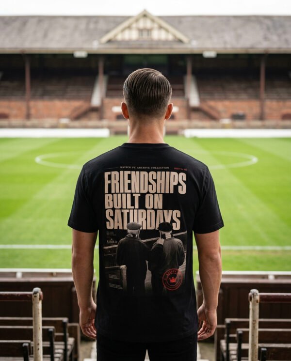 Friendships Built On Saturdays — Football Culture T-Shirt | Archive 003