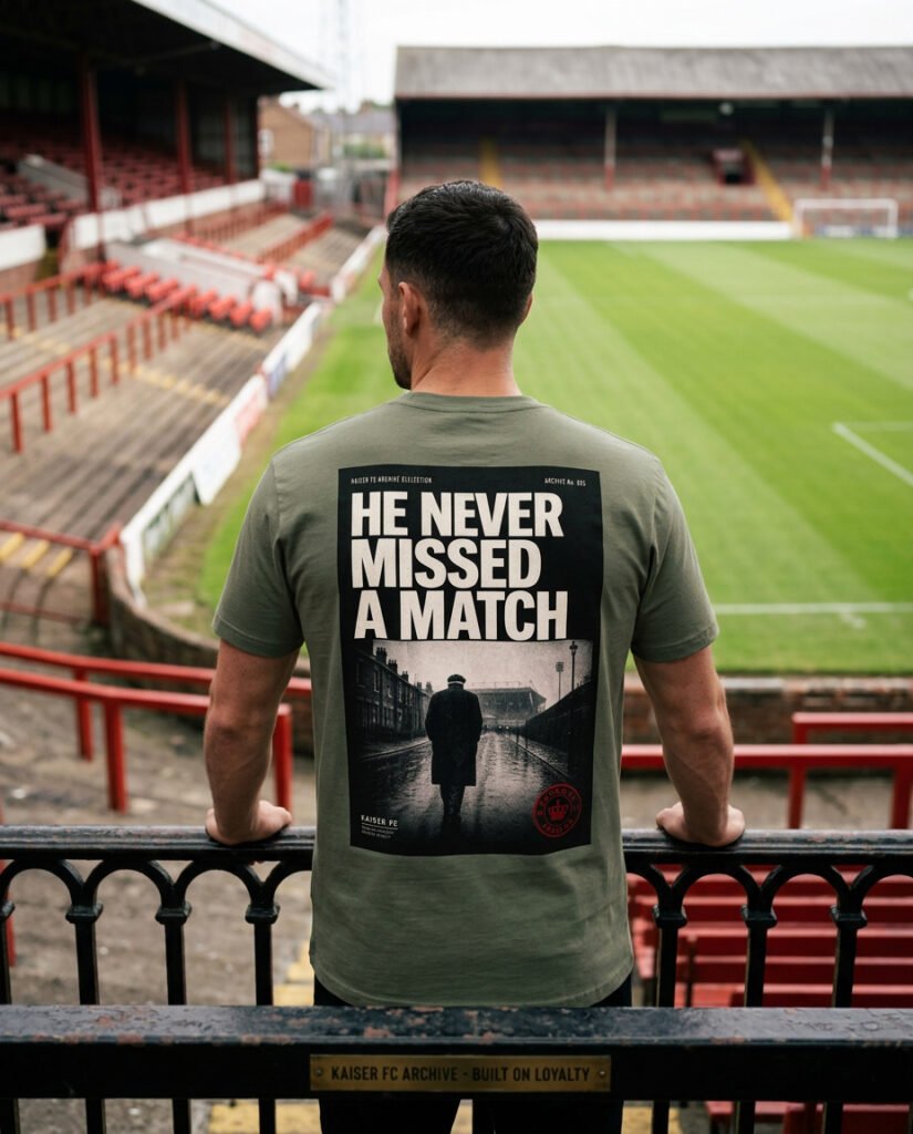 He Never Missed A Match — Football Tradition T-Shirt | Archive 005