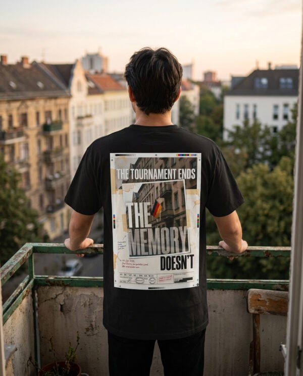 magnific_ultrarealistic-documentar_Vd4hGovMMU The Tournament Ends, The Memory Doesn't T-Shirt | Germany 1990 Archive Tee | Football Culture Shirt | Kaiser FC Archive No. 011