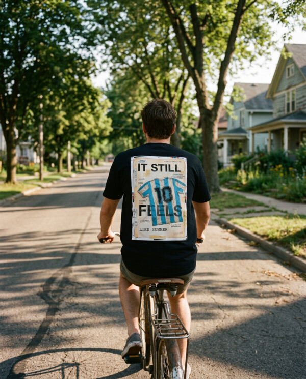 magnific_ultrarealistic-documentar_e8iEycwdqL It Still Feels Like Summer T-Shirt | Argentina 1986 Archive Tee | Vintage World Cup Shirt | Football Culture T-Shirt | Kaiser FC Archive No. 010C