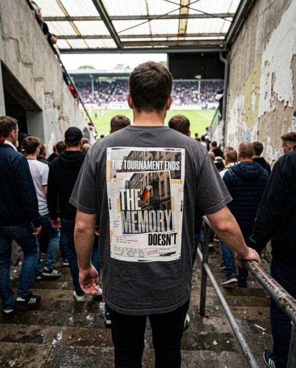 magnific_ultrarealistic-football-c_NZ1c7vh6D9 The Tournament Ends, The Memory Doesn't T-Shirt | Germany 1990 Archive Tee | Football Culture Shirt | Kaiser FC Archive No. 011