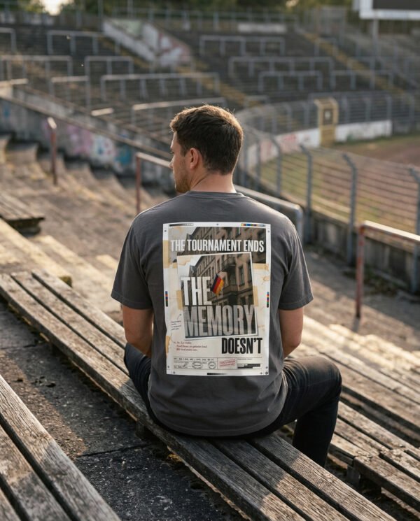 magnific_ultrarealistic-football-c_kL8JFrn16B The Tournament Ends, The Memory Doesn't T-Shirt | Germany 1990 Archive Tee | Football Culture Shirt | Kaiser FC Archive No. 011