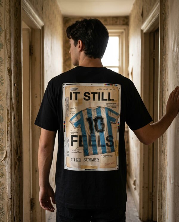magnific_ultrarealistic-premium-fo_CHTjz43EEy It Still Feels Like Summer T-Shirt | Argentina 1986 Archive Tee | Vintage World Cup Shirt | Football Culture T-Shirt | Kaiser FC Archive No. 010C