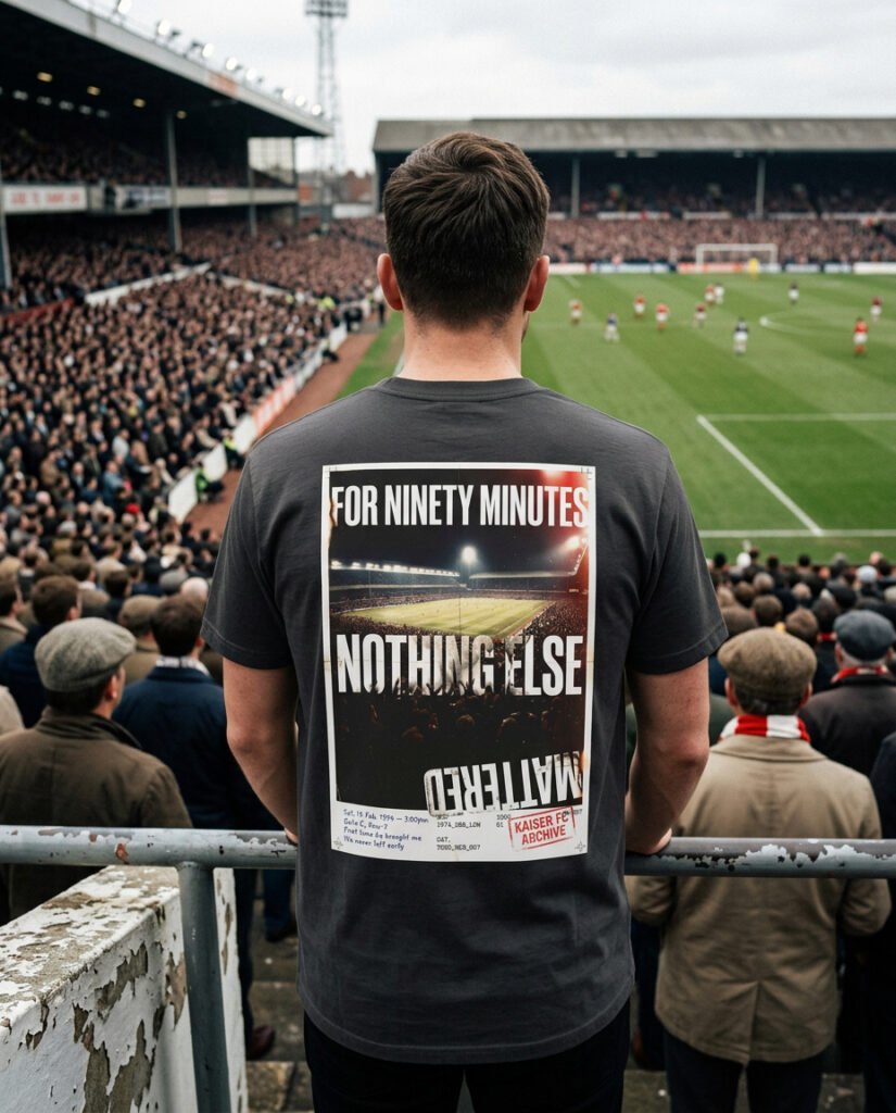 For Ninety Minutes Nothing Else Mattered T-Shirt | Football Culture Archive Tee | Kaiser FC Archive No. 007