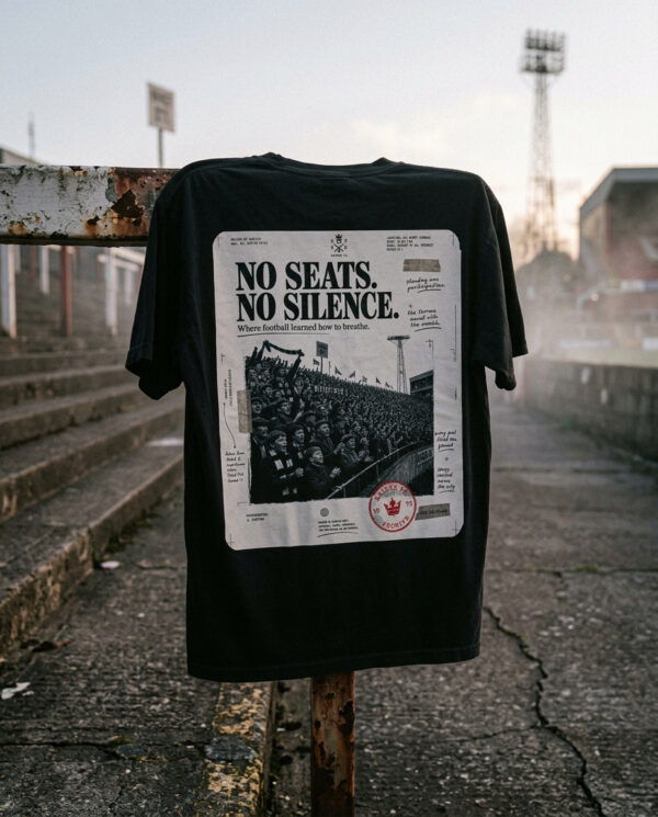 No Seats. No Silence. — Vintage Terrace Football T-Shirt