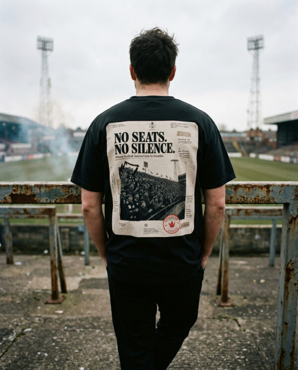 No Seats. No Silence. — Vintage Terrace Football T-Shirt