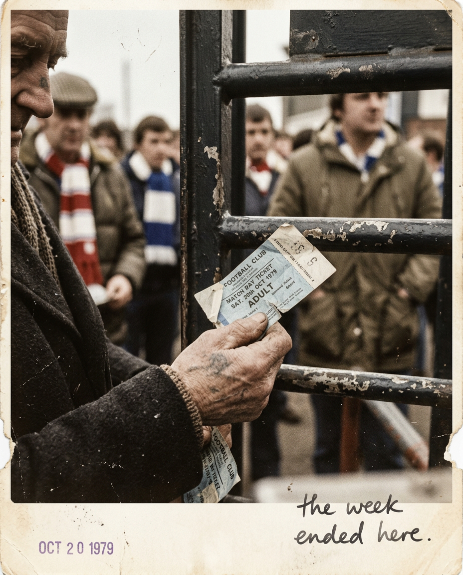 A folded ticket and the turnstile arm